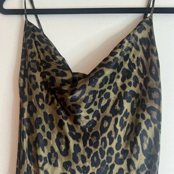 Zara woman’s Animal print Flowing Camisole Midi slip on dress - Picture 14 of 16